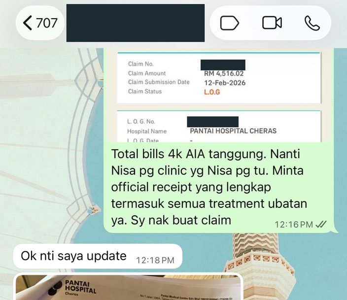 Surat Jaminan Pantai Hospital Cheras RM4,516.02